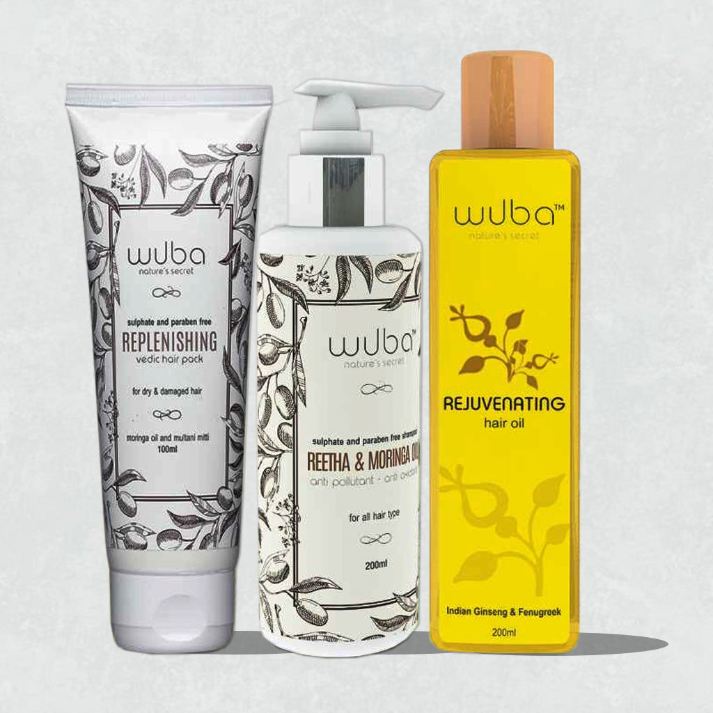 Hair Oil, Shampoo and Hair Pack (Combo)