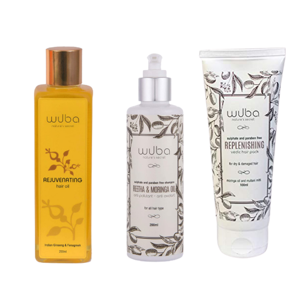 Hair Oil, Shampoo and Hair Pack (Combo)