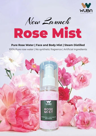 Wuba's 100% Pure Natural Rose Mist - Tightens Pore, Maintains Ph Balance, SKin Hyderation